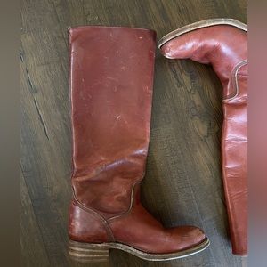 Real Vintage 1980s Frye Tall Riding Leather Campus Boots #6750